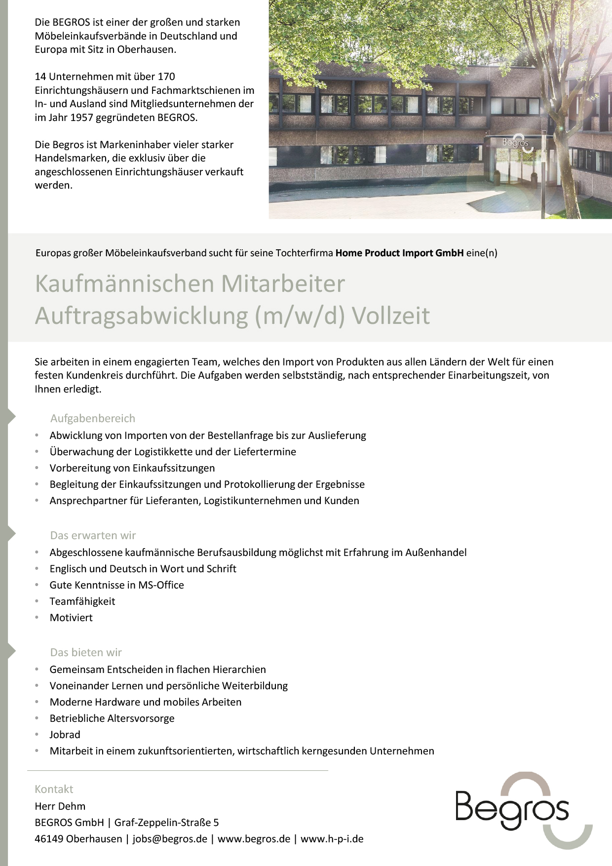 HPI Kaufmännischer Mitarbeiter